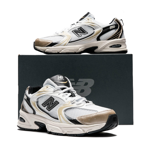 New Balance 530 White Light Gold Metallic
