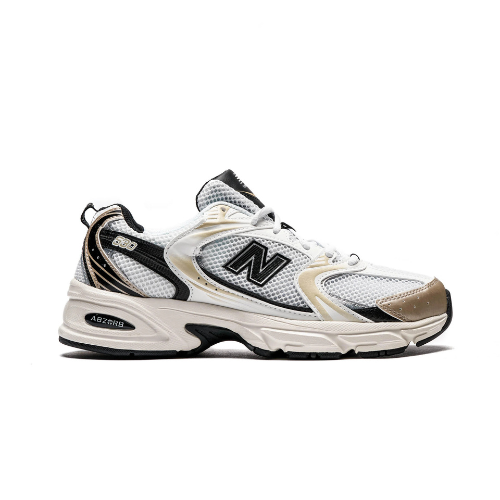 New Balance 530  White Light Gold Metallic